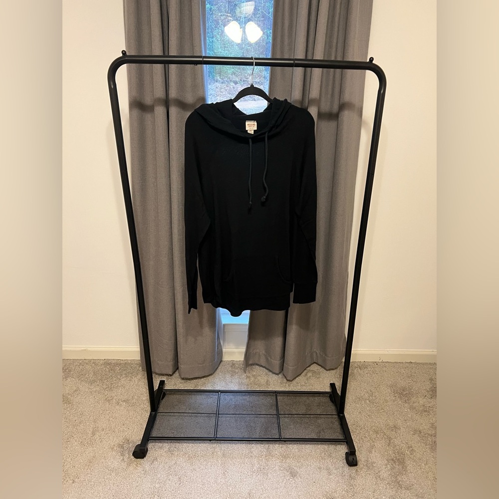 Mossimo Supply Co. Black Women's Lightweight Hoodie with Drawstring